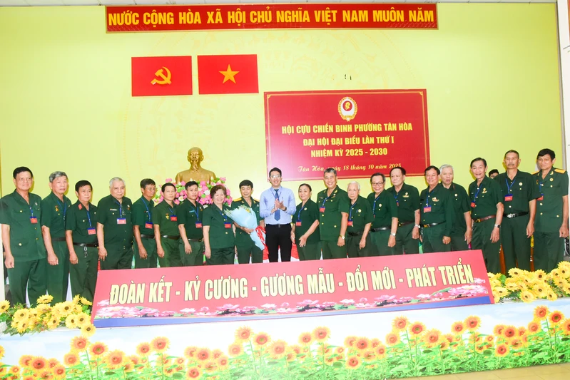 Đại hội đại biểu Hội Cựu chiến binh phường Tân Hòa lần thứ I, nhiệm kỳ 2025-2030 thành công tốt đẹp