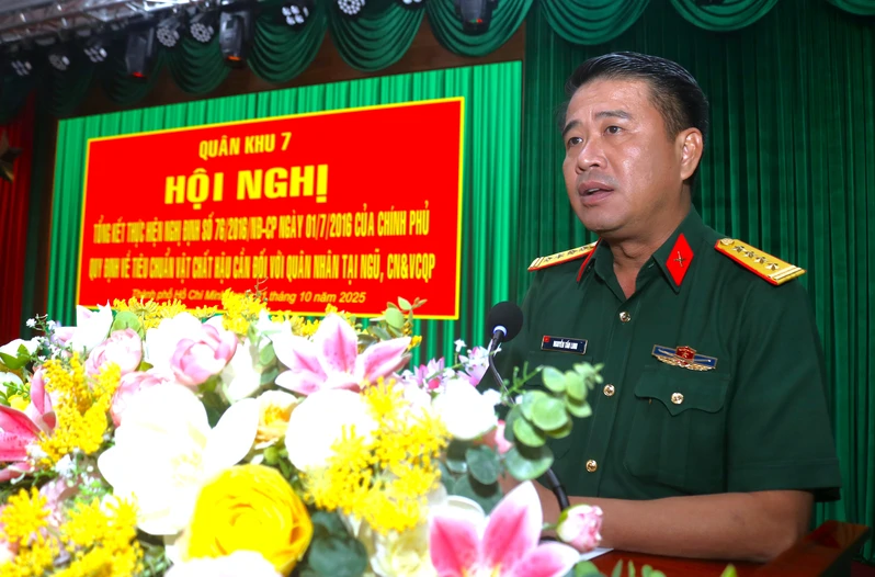 Quân khu 7 bảo đảm tốt tiêu chuẩn vật chất hậu cần cho bộ đội