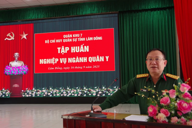 Bộ CHQS tỉnh Lâm Đồng tập huấn khai thác, sử dụng, quản lý phần mềm hồ sơ sức khỏe điện tử quân nhân