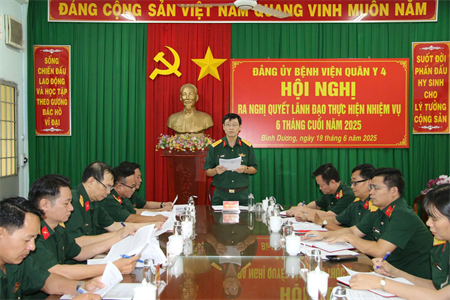 Đảng ủy Bệnh viện Quân y 4 ra nghị quyết lãnh đạo thực hiện nhiệm vụ 6 tháng cuối năm 2025